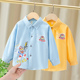纽扣开衫 纯棉卡通休闲儿童夏装 翻领上衣帅气潮 衬衣春秋款 男童长袖