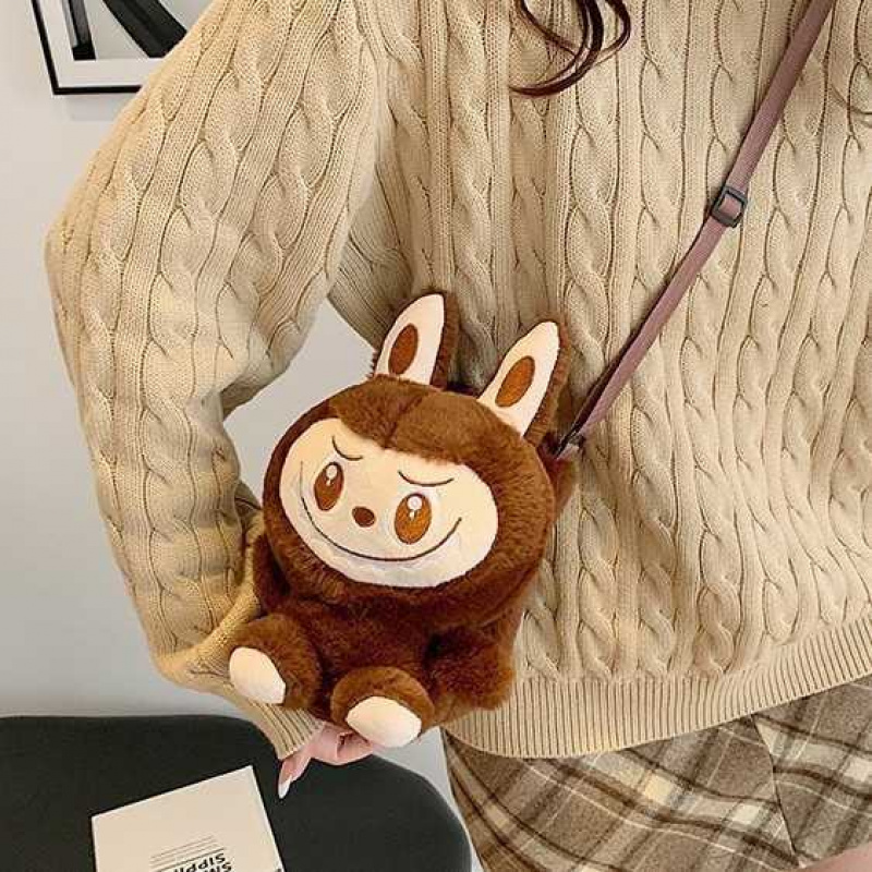 卡通泡泡兔拉布公仔毛绒双肩包