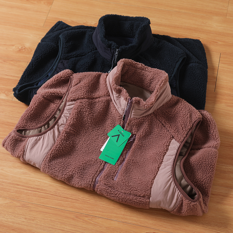 外贸尾货男装珊瑚绒保暖马甲