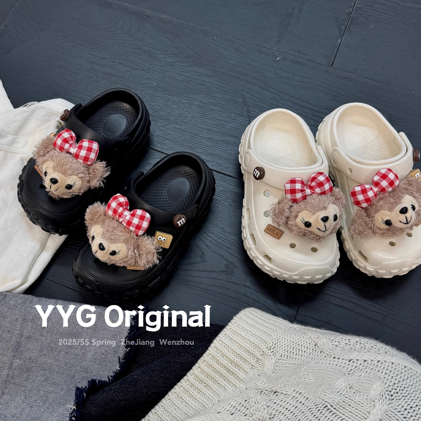 【YYB正品】雪莉玫女童洞洞鞋潮