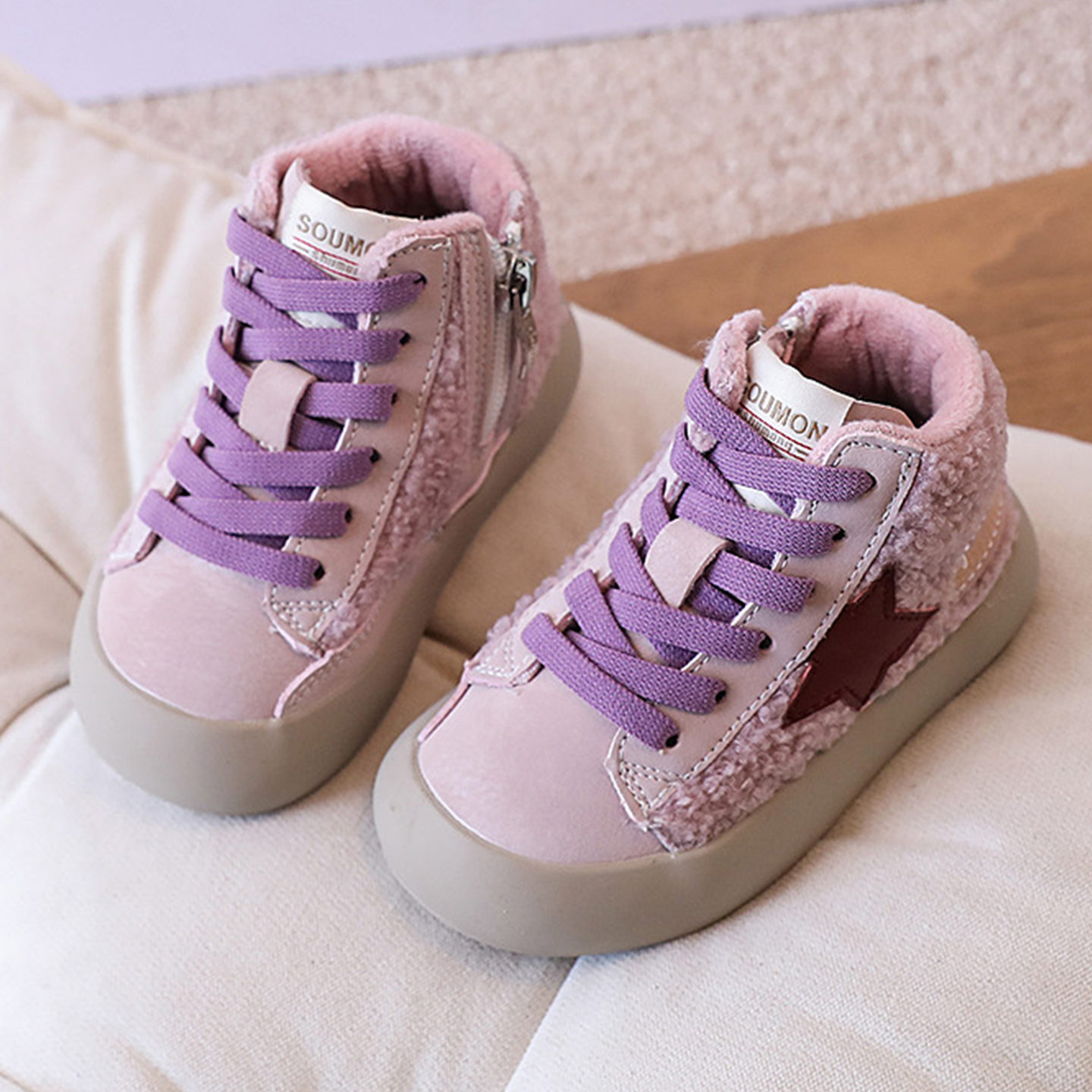 【书萌SMON】儿童板鞋毛毛二棉鞋