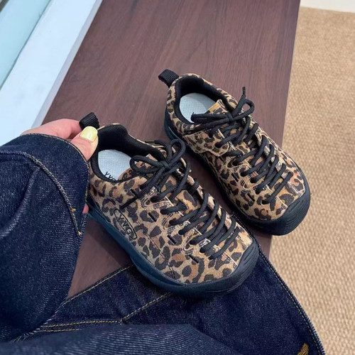 【YYG正品】真皮豹纹儿童登山鞋