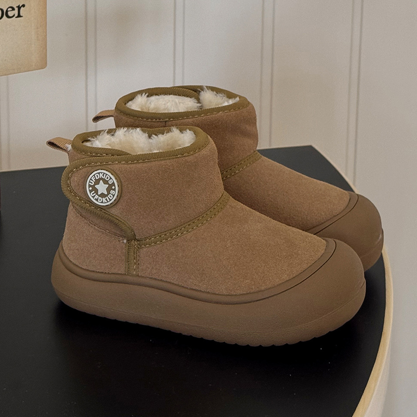 真皮运动儿童雪地靴女款2025新款冬季宝宝大棉鞋加绒加厚男童短靴,童鞋/婴儿鞋/亲子鞋,雪地靴,淘宝优惠券,粉丝福利购,淘宝优惠卷