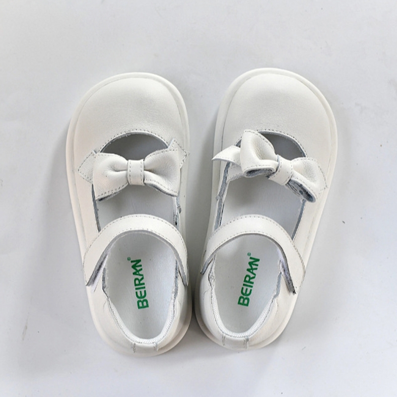 【贝然正品】头层牛皮黑白色皮鞋