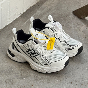 旋钮扣女童运动鞋2026新款春夏休闲儿童鞋软底老爹鞋男童轻便跑步