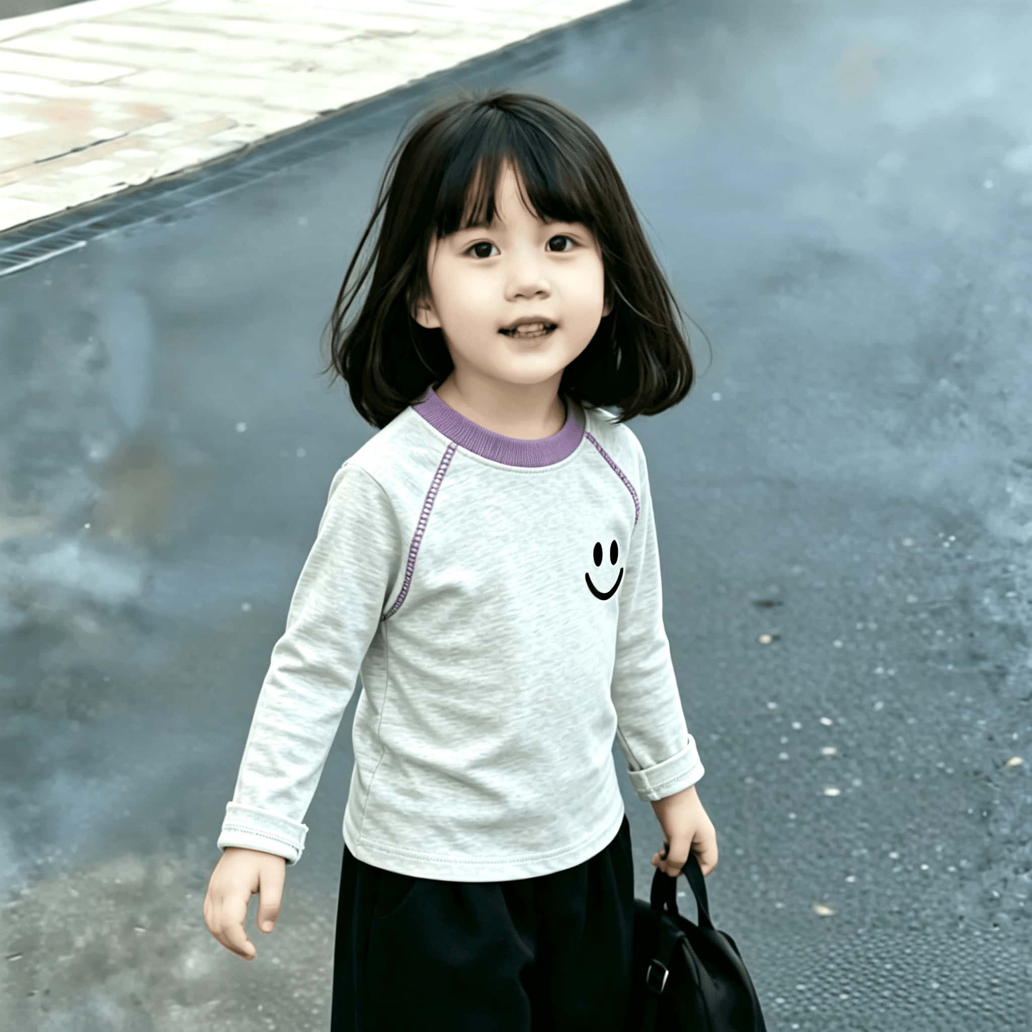 巨好看女童韩版纯棉打底秋季新款明线长袖T恤可爱卡通外穿上衣潮t