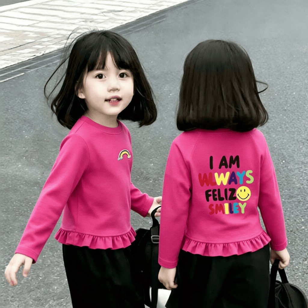2026新款儿童春秋季女童新款韩版卡通长袖T恤女孩子潮流体恤上衣t