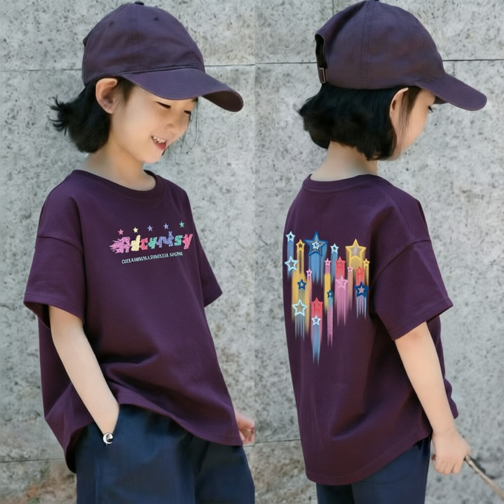 女童纯棉短袖t恤夏季新款圆领中小儿童韩版小众女宝宝网红T恤上衣