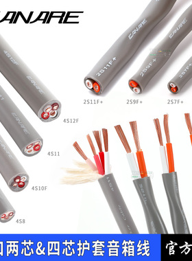 佳耐美CANARE两芯音箱线工程专用环绕喇叭音响线2s9f+/7f/4s8/12F