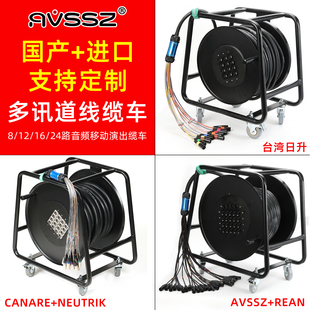 定制diy佳耐美多讯道卡侬延长线缆车8路12 16通道调音台XLR音频线