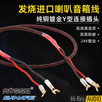 佳耐美纯铜镀金Y插U型喇叭线