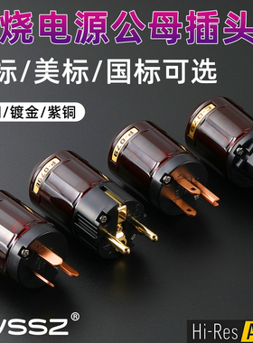 欧亚德P-079紫色Oyaide紫铜国标/美标电源插头发烧电源线插头欧标
