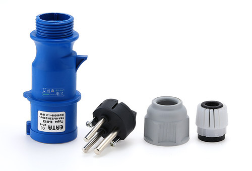 EATA防水IP44电源航空插头工业连接器16a32A三芯机柜机箱灯光音响