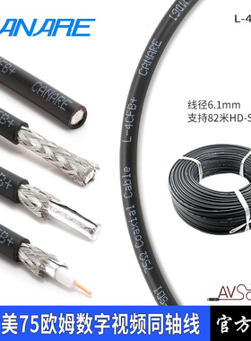 CANARE佳耐美L-4CFB+广播级HD-SDI数字75欧高清AV同轴视频线75-4