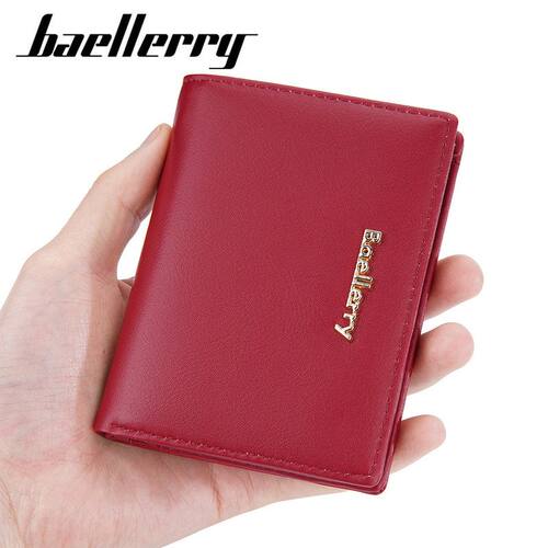 baellerry新款女士钱包竖款纯色简约零钱包时尚多卡位钱夹wallet
