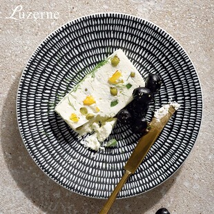 餐具饭碗和风精致盘子汤碗面碗盘子 Luzerne陆升陶瓷旋风系列日式