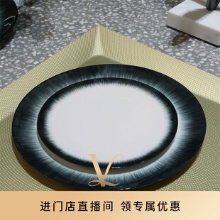 比利时Serax Ann Demeulemeester西餐盘平盘陶瓷餐具高级暗黑风
