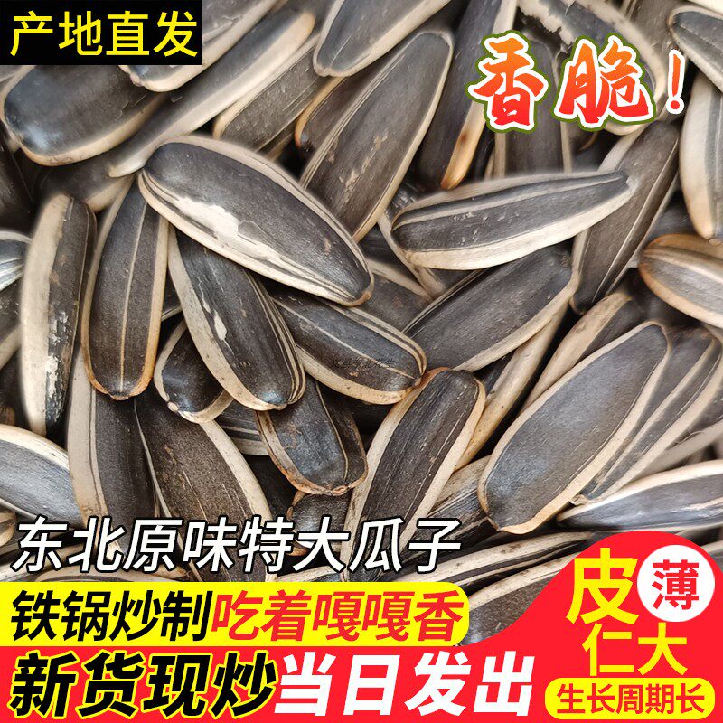 现干炒瓜子2025新货原味特大颗粒5斤363葵花籽东北散装毛嗑皮薄熟