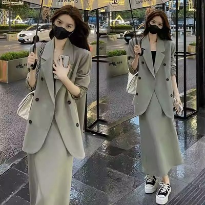 时尚西装连衣裙套装女2025新款