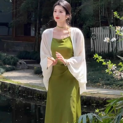 姐范开衫吊带连衣裙夏季新款