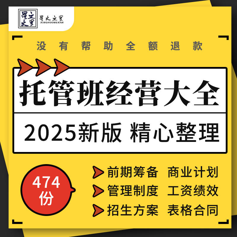 午晚托管班机构创业计划书管理制度薪酬绩效辅导体系表格招生方案