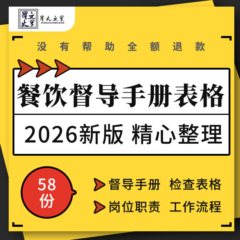 连锁餐饮公司门店督导手册岗位职责工作流程巡店4D检查评分表格