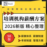 艺术教育机构培训学校校长主管教师前台员工薪酬体系制度解决方案