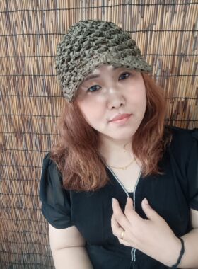 手工编织镂空透气速干布条鸭舌帽遮白发夏季时尚百搭帽子