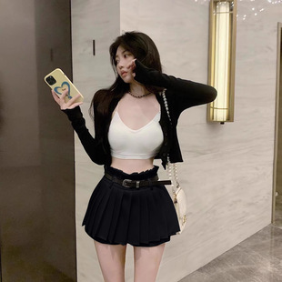 t恤女秋冬 长袖 制服衬衫 半身裙连衣裙子百褶裙女学生校服休闲套装