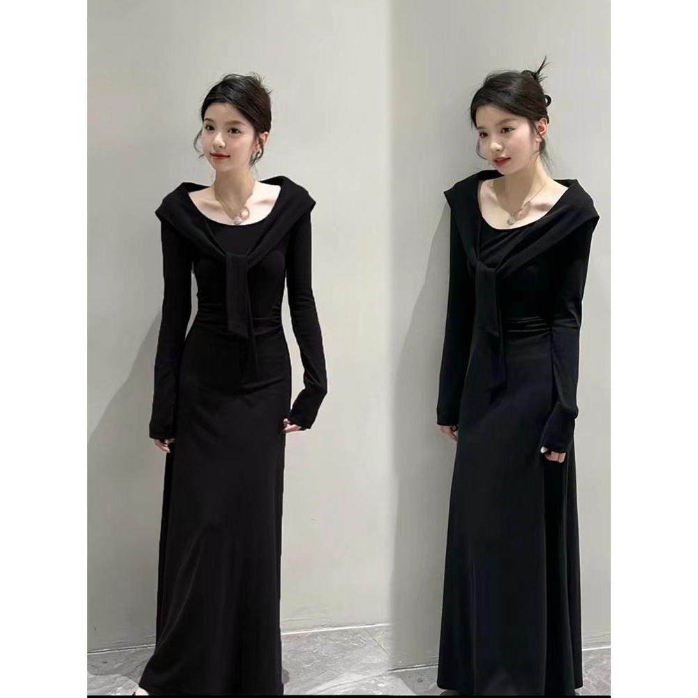 德绒磨毛秋新款层次感披肩领口显瘦时尚设计修身长袖连衣裙,女装/女士精品,连衣裙,淘宝优惠券,粉丝福利购,淘宝优惠卷