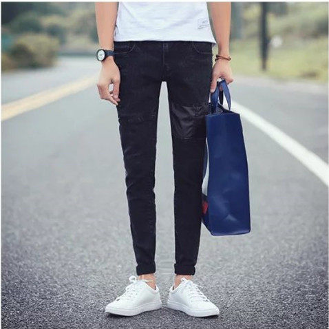 Pantalon cuir homme serré pour adolescent PU pour été - Ref 1486567 Image 1