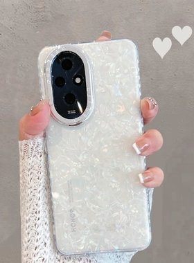 适用华为荣耀200手机壳200pro透明eli一an00新款p200por网红x200简约专用女二百全包防摔200p曲面屏anoo