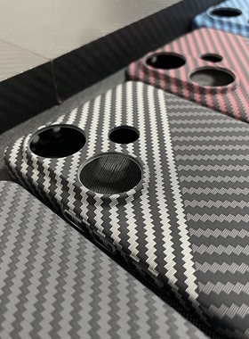 红米trbo3手机壳note13pro+碳纤维纹理超薄硬壳K60至尊版K50pro全包凯夫拉简约K40游戏版12Turbo适用k70pro