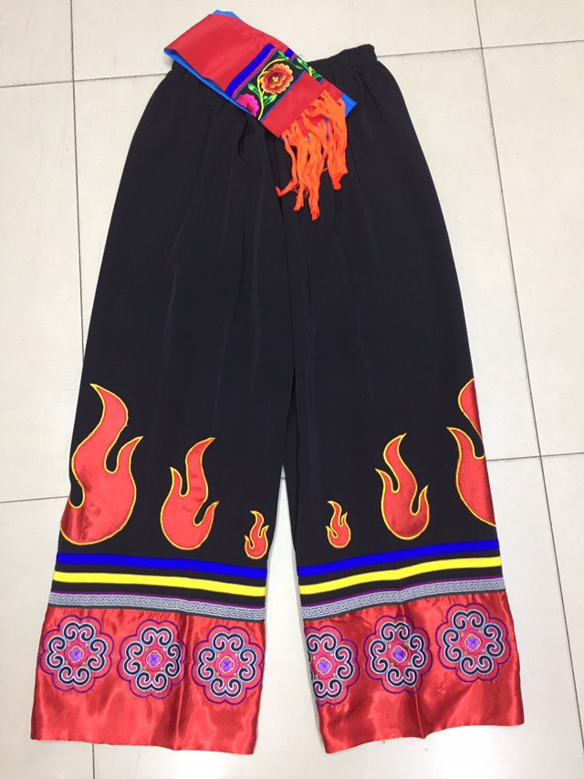 彝族男款火把裤云南少数民族裤子 百搭款生活演出裤