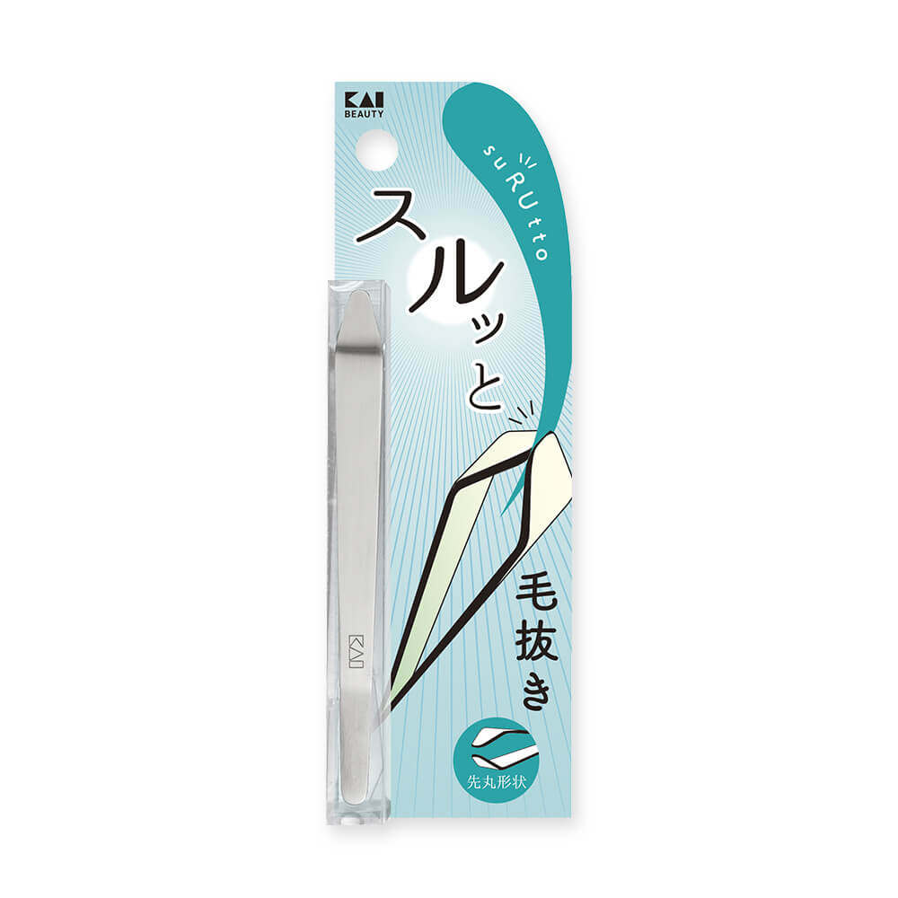 日本镊子小眉夹钳子修眉拔毛夹假睫毛圆头不锈钢窄口修眉美妆工具