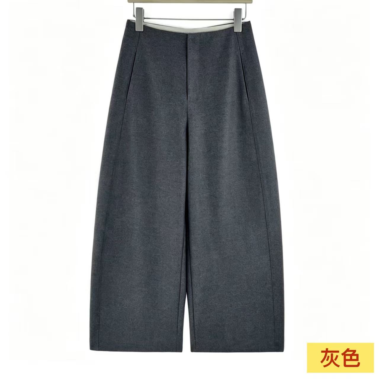 秋冬加厚抗皱松弛九分弯刀裤女