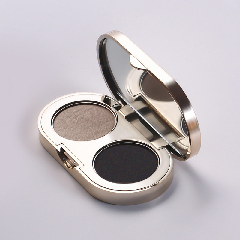 正品黛丝蔓棕色灰咖色双色双效自然眉粉持久防水防汗不晕染带眉刷