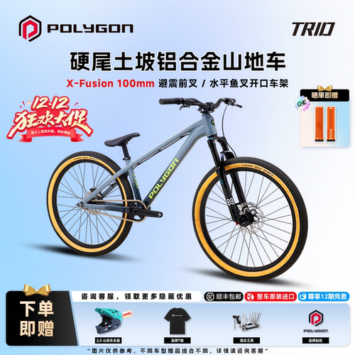 TRID进口土坡车铝合金山地车减震