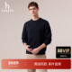圆领卫衣时尚 休闲上衣 新品 男装 商场同款 HAZZYS哈吉斯2025秋季