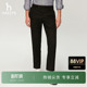 纯色通勤男士 潮流裤 修身 商务直筒长裤 子 休闲裤 Hazzys哈吉斯秋冬季