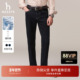 秋冬潮流纯色牛仔裤 时尚 通勤休闲长裤 Hazzys哈吉斯男装 保暖下装
