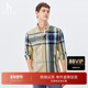 Hazzys哈吉斯春夏男英伦风简约潮流时尚 衬衫 休闲经典 大格纹长袖