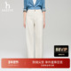女士春夏季 时尚 潮流直筒裤 Hazzys哈吉斯休闲裤 纯色通勤舒适长裤