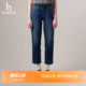 商场同款 通勤直筒裤 Hazzys哈吉斯牛仔裤 时尚 潮 女秋季