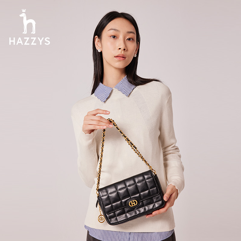 Hazzys小方包时尚斜挎方糖包