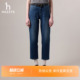 商场同款 通勤直筒裤 Hazzys哈吉斯牛仔裤 时尚 潮 女秋季