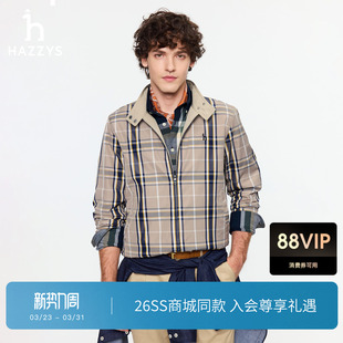 新款 男2026春季 Hazzys哈吉斯哈灵顿夹克衫 两面穿外套 商场同款