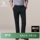 轻磨毛 商务斜纹休闲裤 Hazzys哈吉斯秋冬季 通勤保暖长裤 子 男士
