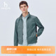 Hazzys哈吉斯春夏男士 通勤立领行政夹克外套休闲简约潮流上衣