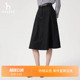 A字裙 中长款 Hazzys哈吉斯纯色显瘦半身裙女春夏季 休闲通勤时尚